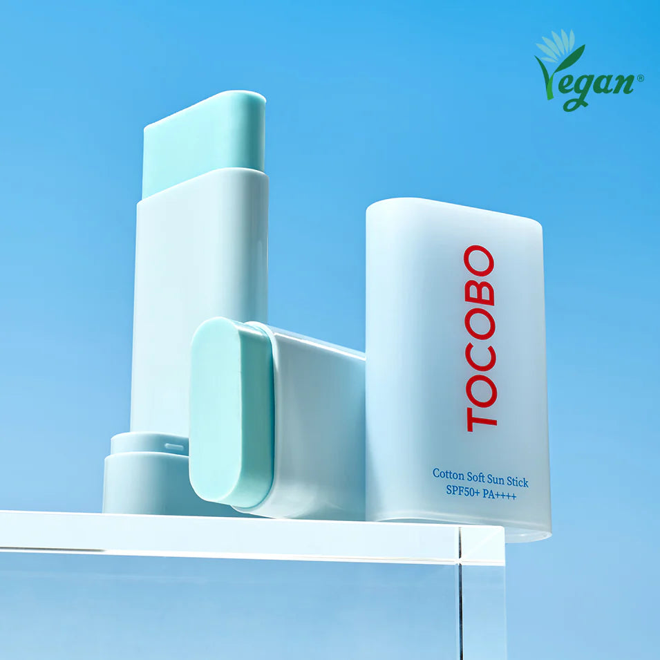 TOCOBO Cotton Soft Sun Stick SPF50+ PA++++ — Protector Solar Coreano en Barra (19g)
