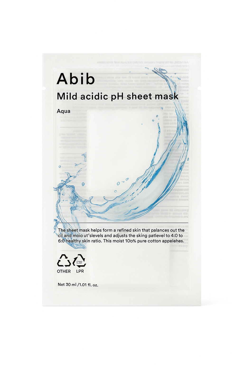 Mascarilla Abib pH Ácido Suave Aqua – Hidratación Profunda y Equilibrio Natural | Aura Coreana