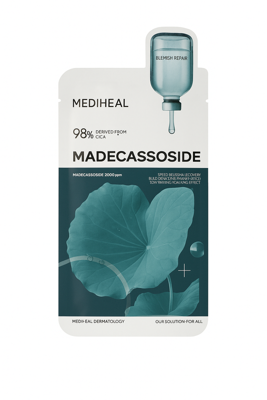 Mascarilla Coreana MEDIHEAL Madecassoside – Calma, Repara y Protege la Piel Sensible | Aura Coreana