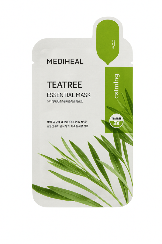 Mascarilla Coreana MEDIHEAL Teatree – Control de Grasa & Calma Antibrotes | Aura Coreana
