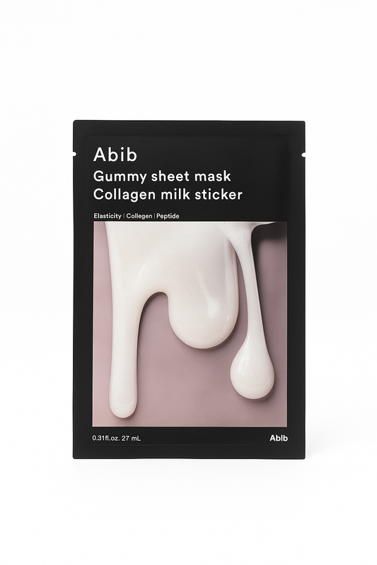 Mascarilla Abib Gummy Sheet Collagen Milk – Elasticidad, Suavidad y Efecto Reafirmante | Aura Coreana