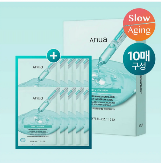 Anua Pdrn Hyaluronic Acid Capsule 100 Serum Mask Sheet 10pza