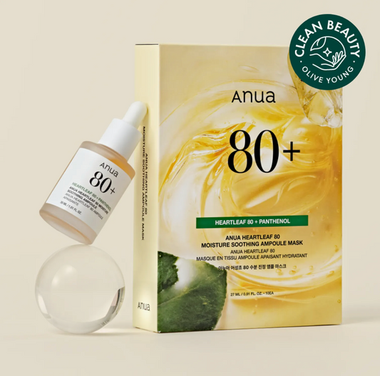 Anua Heartleaf 80 Moisture Soothing Ampoule Mask 10ea