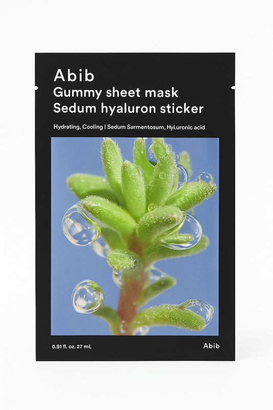 Mascarilla Abib Gummy Sheet Sedum Hyaluron – Hidratación & Efecto Calmante Instantáneo | Aura Coreana